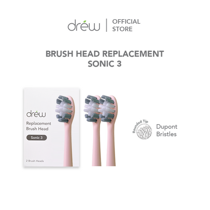 DREW Sonic 3 - Replacement Brush Head - Pink