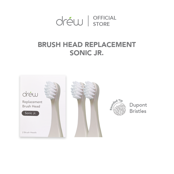 DREW Sonic Jr. - Replacement Brush Head - Grey