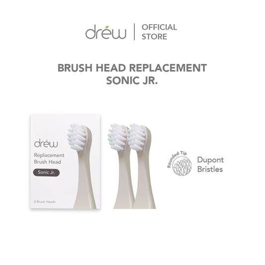 DREW Sonic Jr. - Replacement Brush Head - Grey