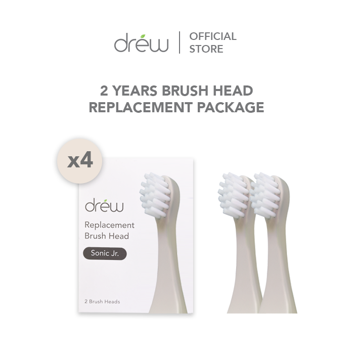 DREW Sonic Jr. - Replacement Brush Head - Grey