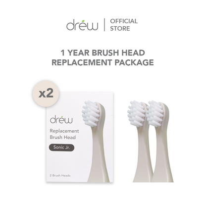 DREW Sonic Jr. - Replacement Brush Head - Grey