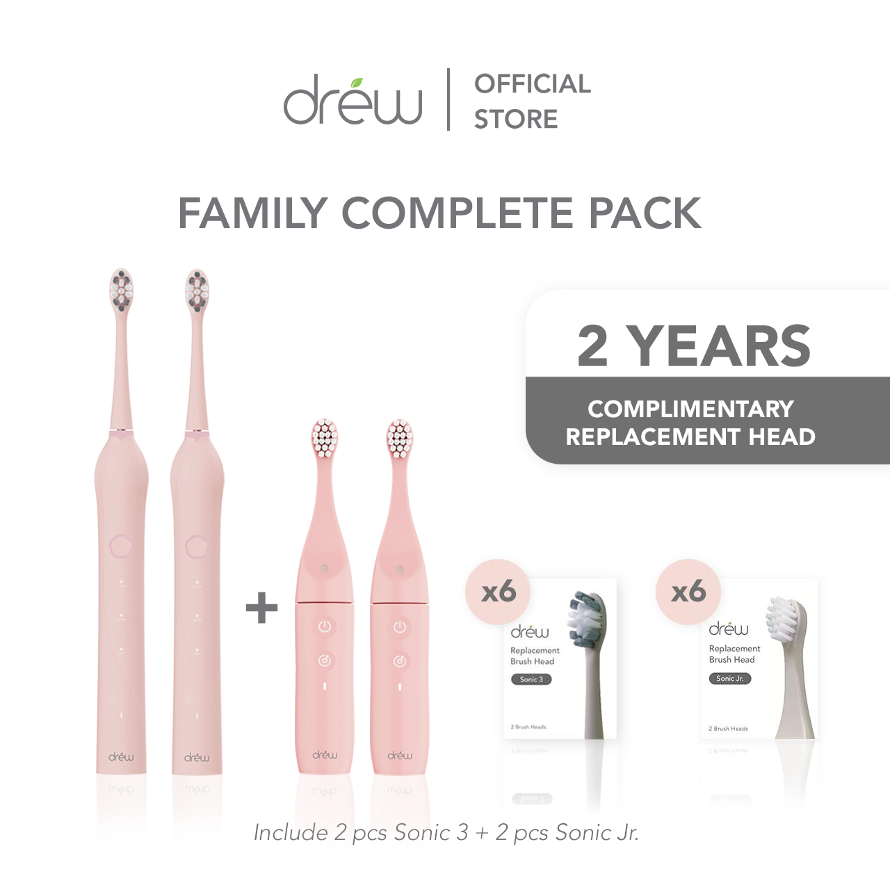 DREW SONIC - FAMILY COMPLETE PACKAGE - PINK