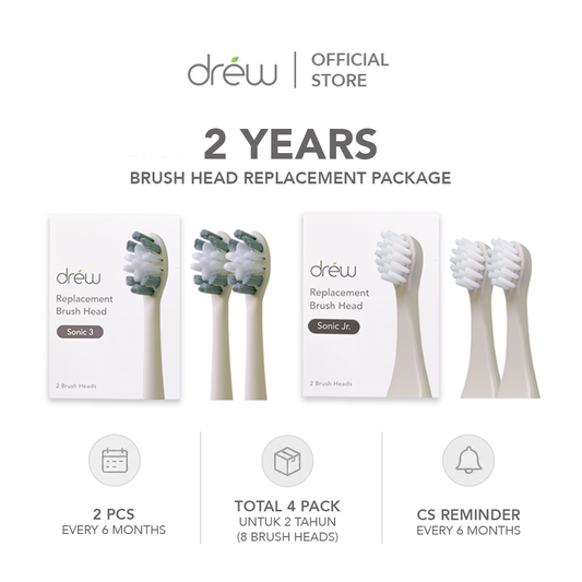 DREW Sonic Brush Head Replacement Package - 2 Years