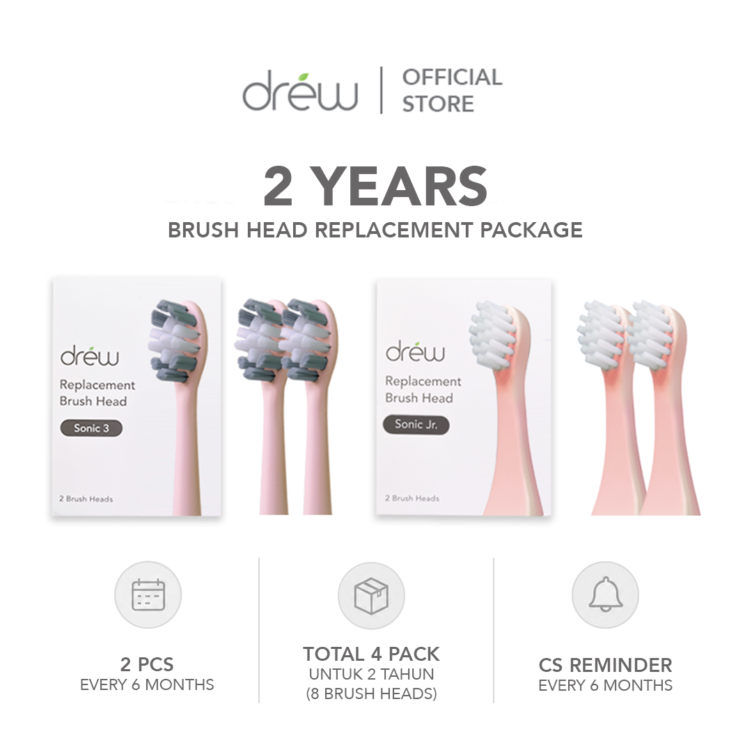 DREW Sonic Brush Head Replacement Package - 2 Years