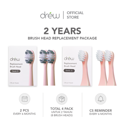 DREW Sonic Brush Head Replacement Package - 2 Years