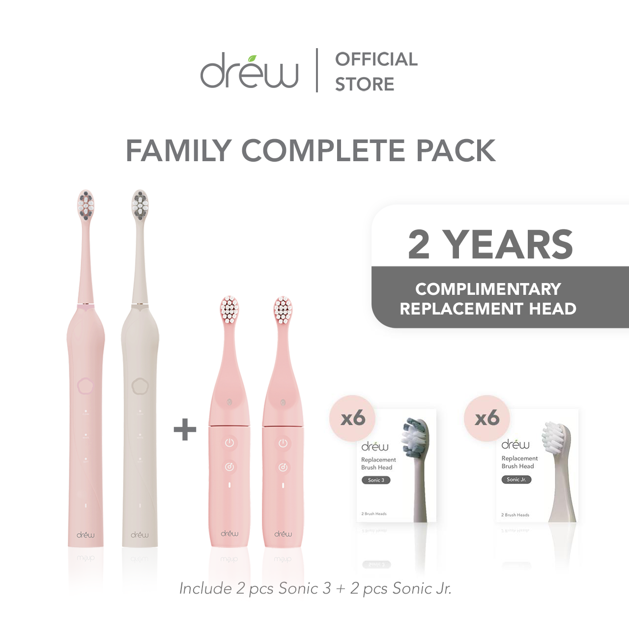 DREW SONIC - FAMILY COMPLETE PACKAGE - PINK