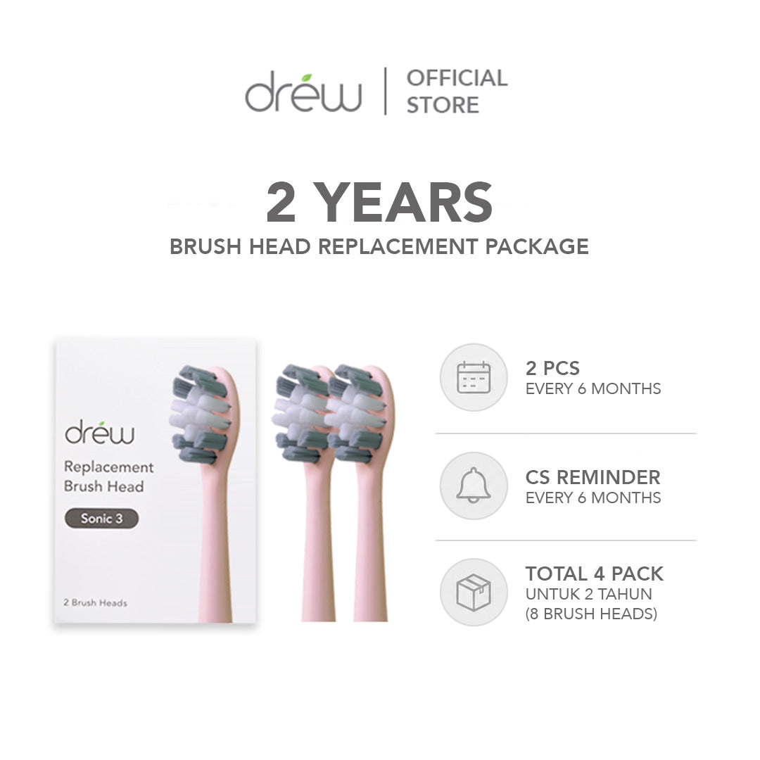 DREW Sonic Brush Head Replacement Package - 2 Years