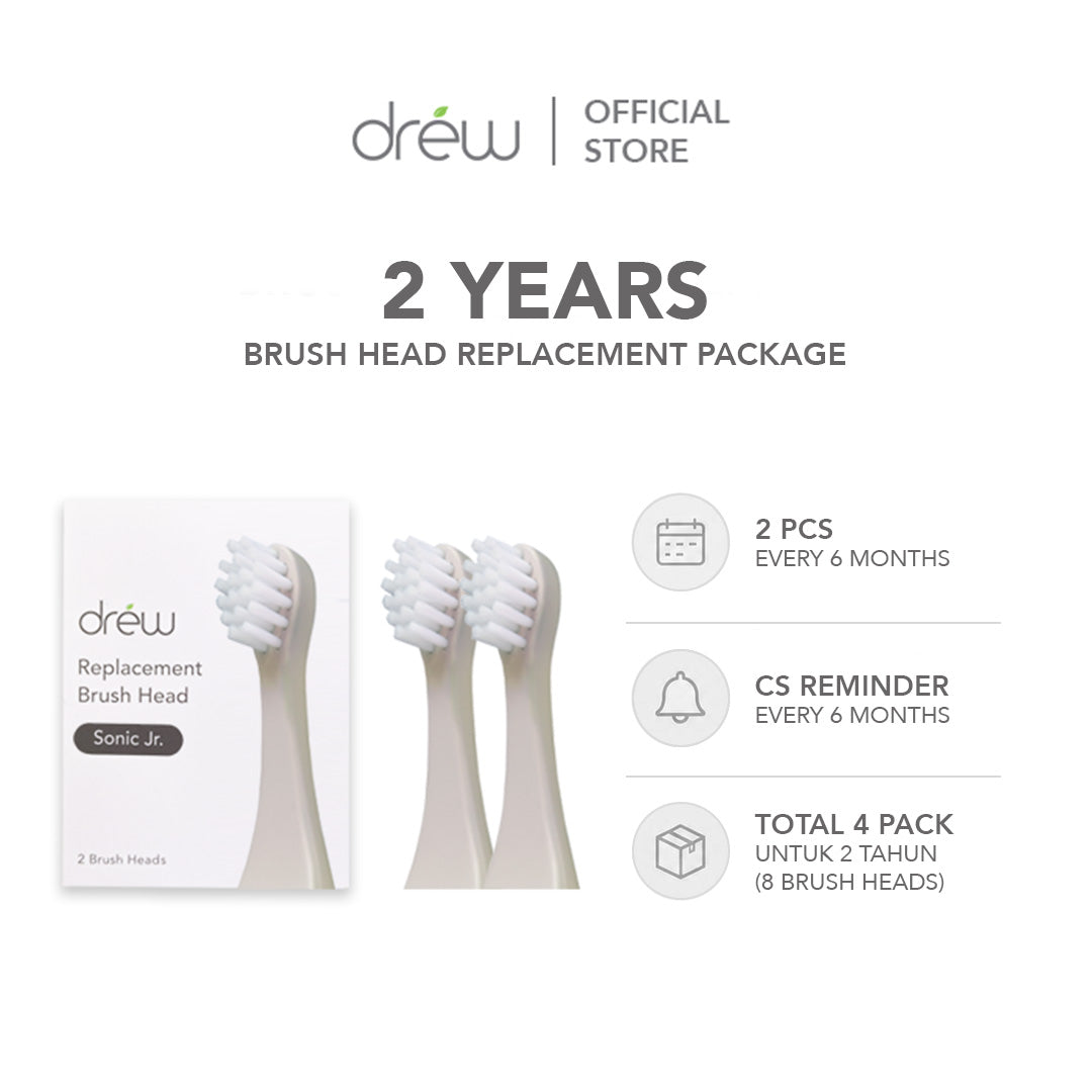 DREW Sonic Brush Head Replacement Package - 2 Years