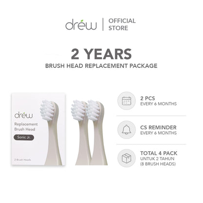 DREW Sonic Brush Head Replacement Package - 2 Years