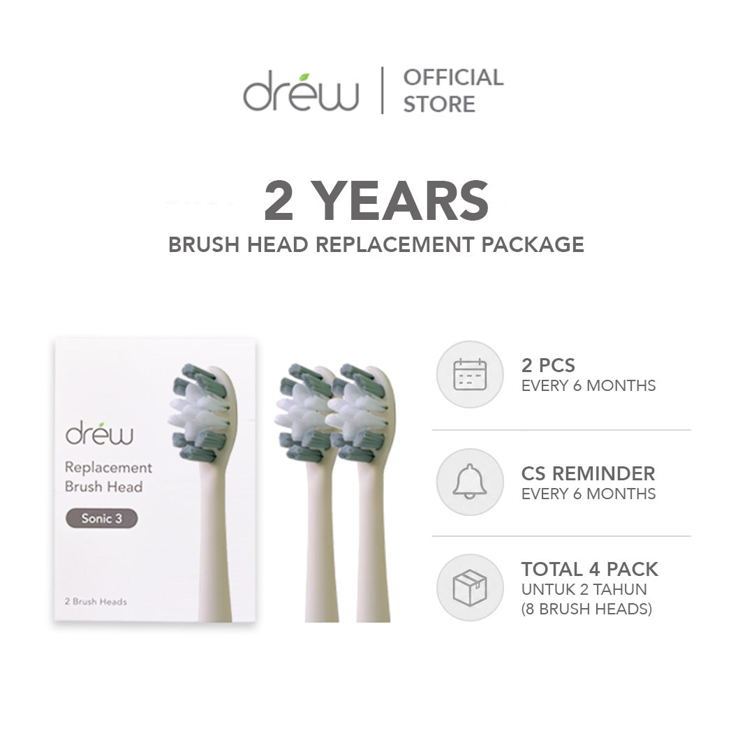 DREW Sonic Brush Head Replacement Package - 2 Years