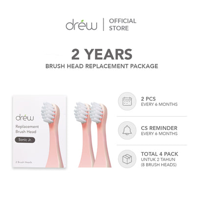 DREW Sonic Brush Head Replacement Package - 2 Years