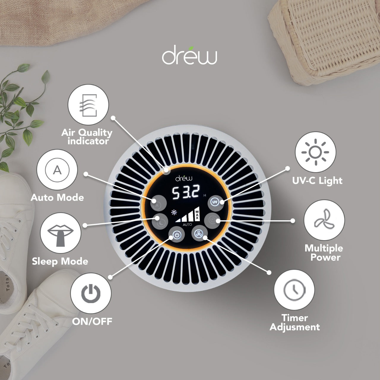 DREW Air Purifier - Pembersih Udara - Healthy Home Package